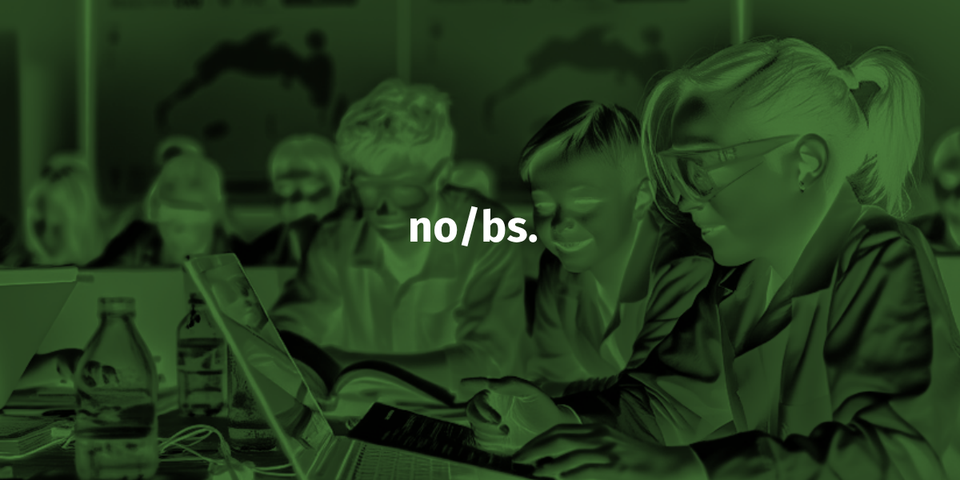 matrix-ified colours on an AI-generated image of small children meant to be doing science, i guess?